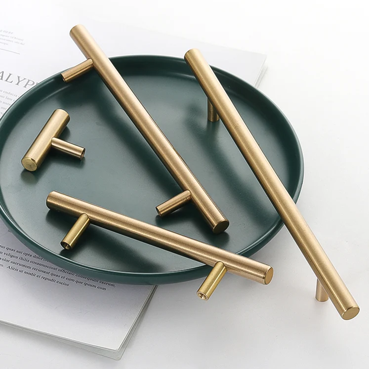 Comforsyco Brushed Gold Euro Style Cabinet Handles