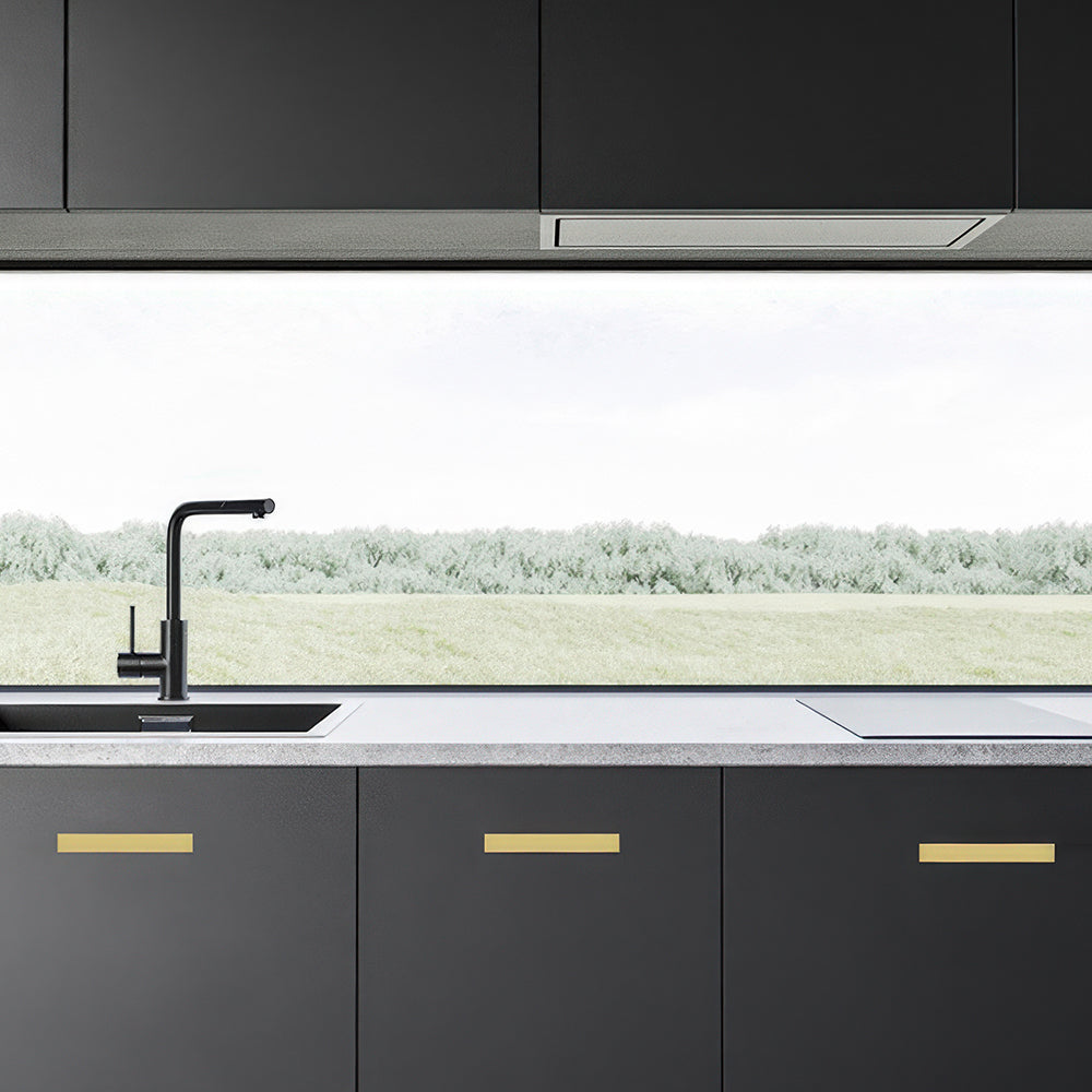 Comforsyco Brushed Gold Solid Brass Flat Bar Cabinet Pulls and Handles