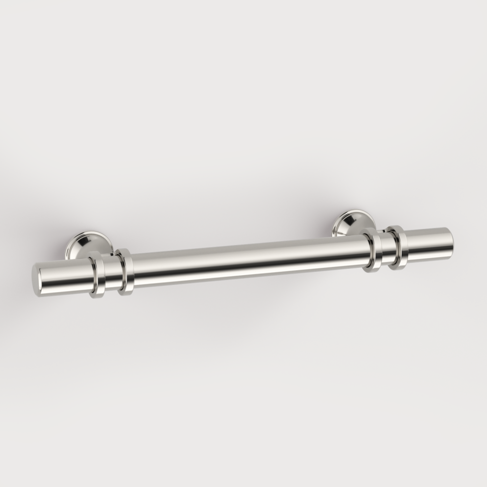 Comforsyco Brushed Nickel & Black Cabinet Pulls Solid Modern Drawer Pulls