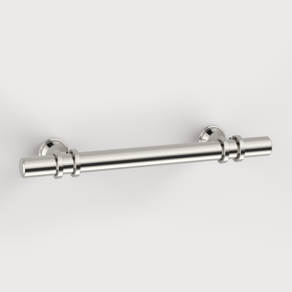 Comforsyco Brushed Nickel & Black Cabinet Pulls Solid Modern Drawer Pulls