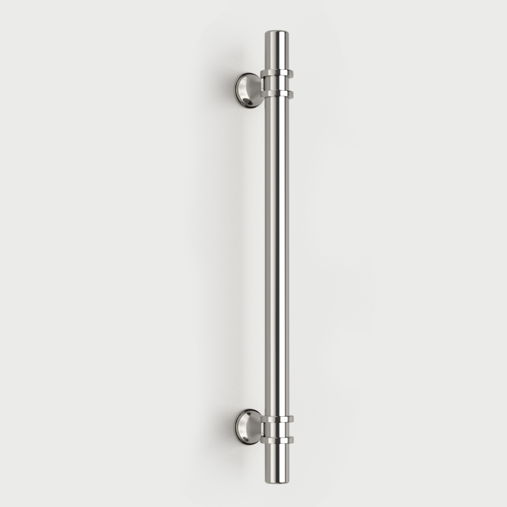 Comforsyco Brushed Nickel & Black Cabinet Pulls Solid Modern Drawer Pulls