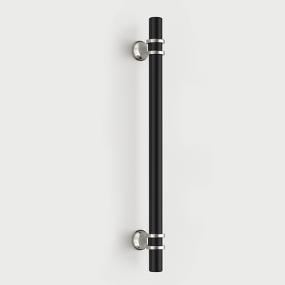 Comforsyco Brushed Nickel & Black Cabinet Pulls Solid Modern Drawer Pulls