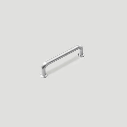 Comforsyco Brushed Nickel Round Bar Cabinet Handles and Knobs for Wardrobes
