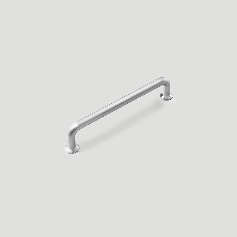 Comforsyco Brushed Nickel Round Bar Cabinet Handles and Knobs for Wardrobes