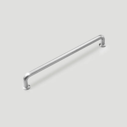 Comforsyco Brushed Nickel Round Bar Cabinet Handles and Knobs for Wardrobes