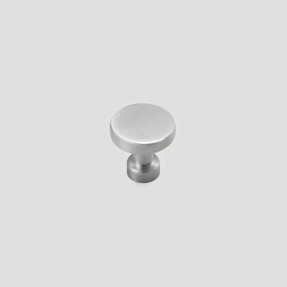 Comforsyco Brushed Nickel Round Bar Cabinet Handles and Knobs for Wardrobes