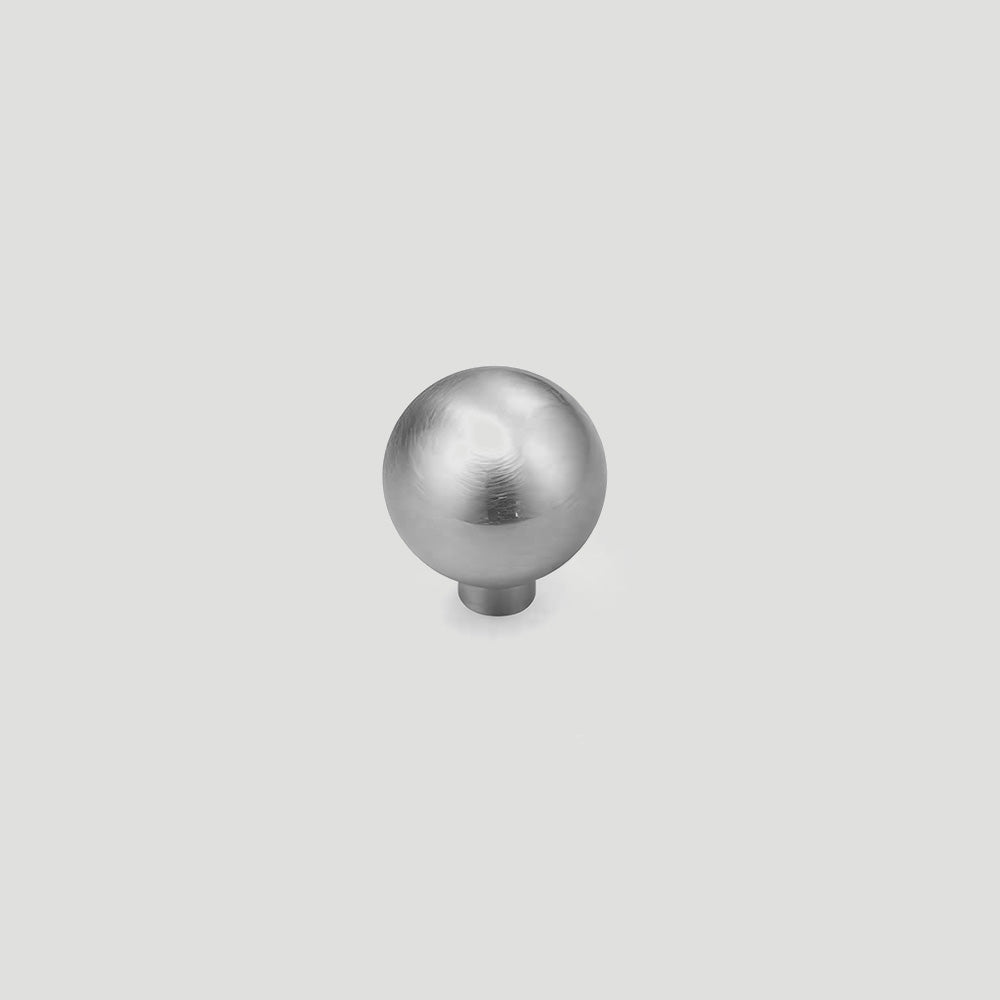 Comforsyco Brushed Nickel Round Bar Cabinet Handles and Knobs for Wardrobes