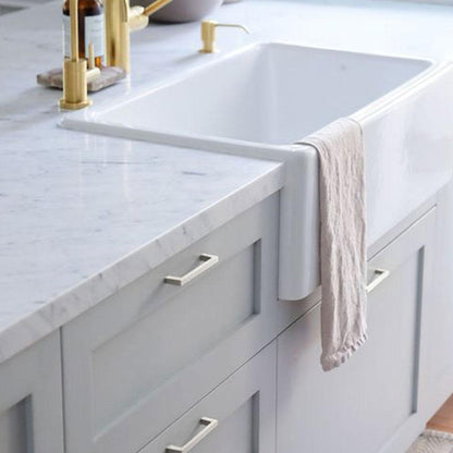 Comforsyco Brushed Nickel Square Pull for Kitchen Cabinets