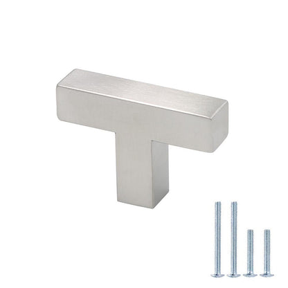 Comforsyco Brushed Nickel Square Pull for Kitchen Cabinets