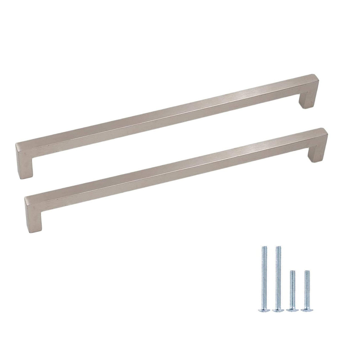 Comforsyco Brushed Nickel Square Pull for Kitchen Cabinets