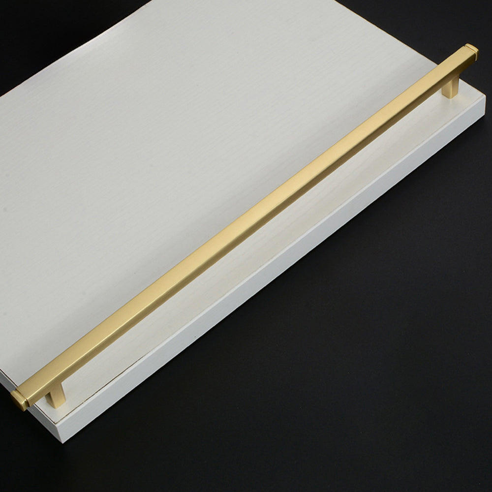 Comforsyco Brushed Square Cabinet Handles and Knobs, Zinc Alloy