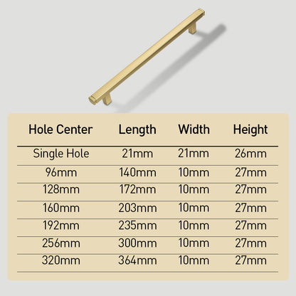 Comforsyco Brushed Square Cabinet Handles and Knobs, Zinc Alloy