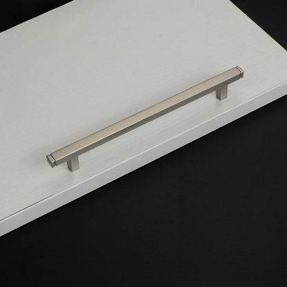 Comforsyco Brushed Square Cabinet Handles and Knobs, Zinc Alloy