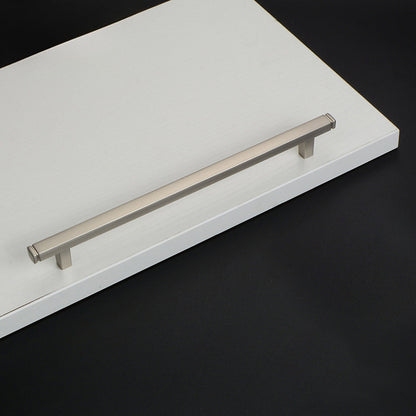Comforsyco Brushed Square Cabinet Handles and Knobs, Zinc Alloy