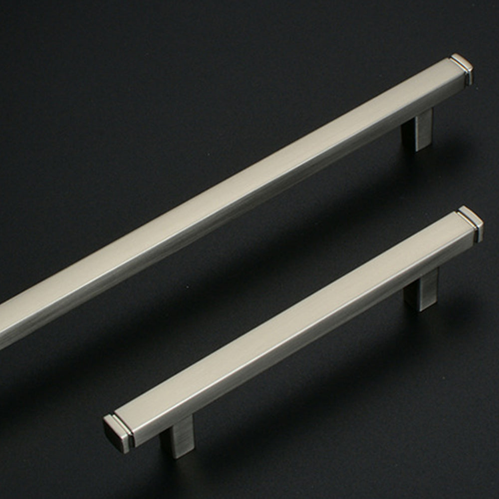 Comforsyco Brushed Square Cabinet Handles and Knobs, Zinc Alloy