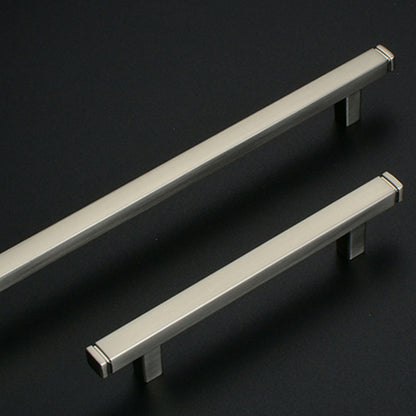Comforsyco Brushed Square Cabinet Handles and Knobs, Zinc Alloy