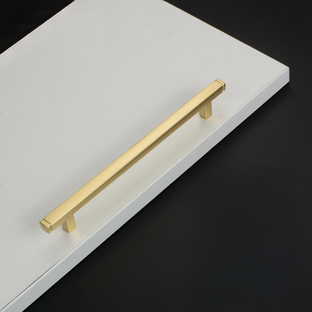 Comforsyco Brushed Square Cabinet Handles and Knobs, Zinc Alloy