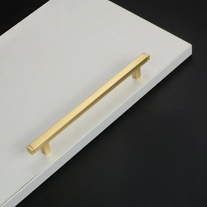 Comforsyco Brushed Square Cabinet Handles and Knobs, Zinc Alloy