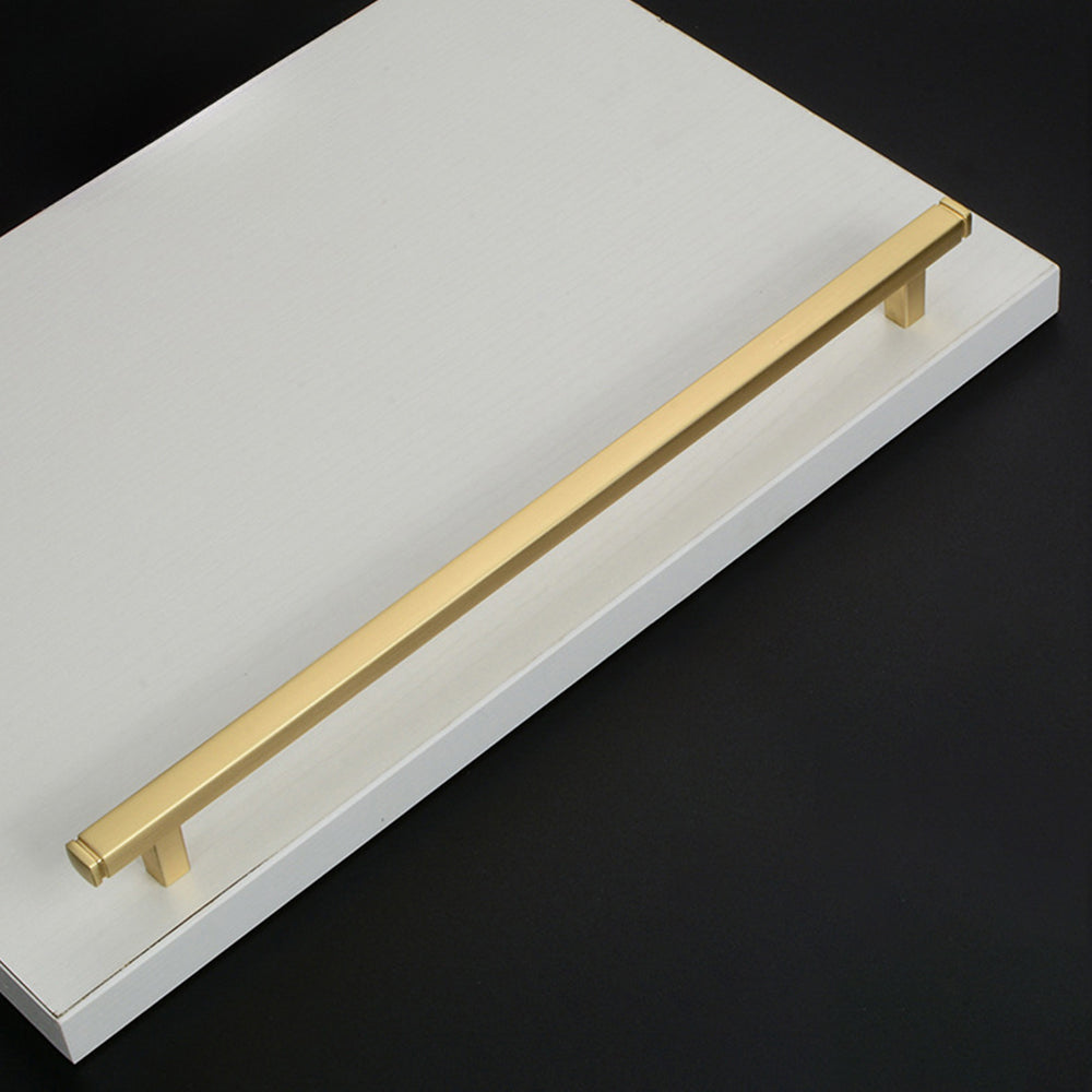 Comforsyco Brushed Square Cabinet Handles and Knobs, Zinc Alloy