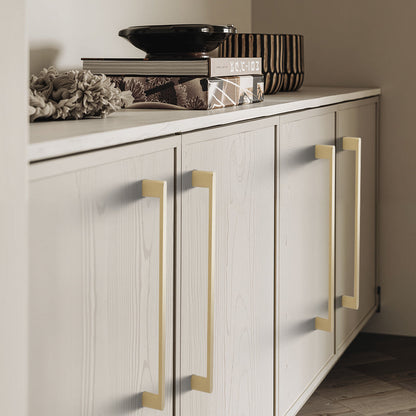 Comforsyco Cabinet Pulls Brushed Gold & Black Cabinet Pulls Kitchen Living Room Pulls