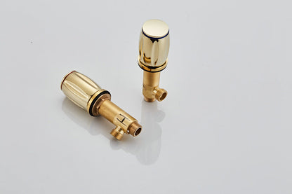 Cascelle 3-Hole Curved Waterfall Bathroom Sink Faucet With Dual Handles