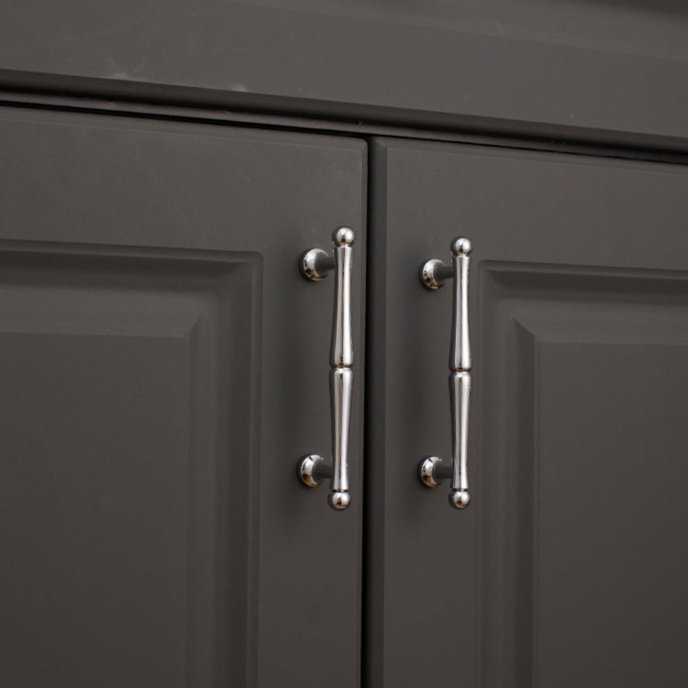 Comforsyco Chrome-Finish Brass Bar Cabinet Pulls and Drawer Handles