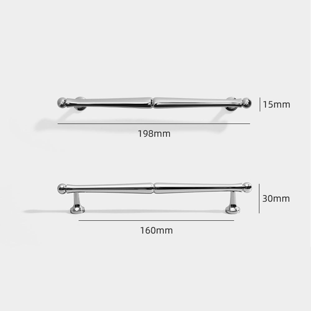 Comforsyco Chrome-Finish Brass Bar Cabinet Pulls and Drawer Handles
