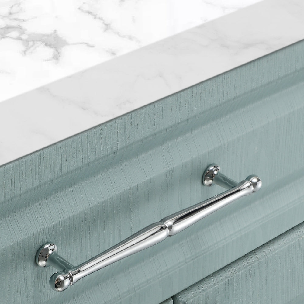 Comforsyco Chrome-Finish Brass Bar Cabinet Pulls and Drawer Handles
