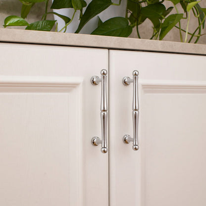 Comforsyco Chrome-Finish Brass Bar Cabinet Pulls and Drawer Handles