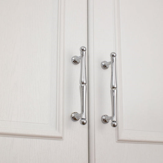 Comforsyco Chrome-Finish Brass Bar Cabinet Pulls and Drawer Handles