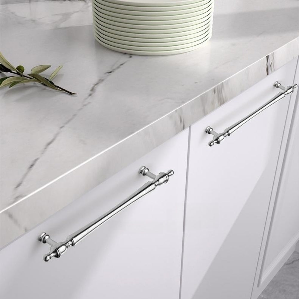 Comforsyco Chrome-Plated Brass Cabinet Pulls and Drawer Handles