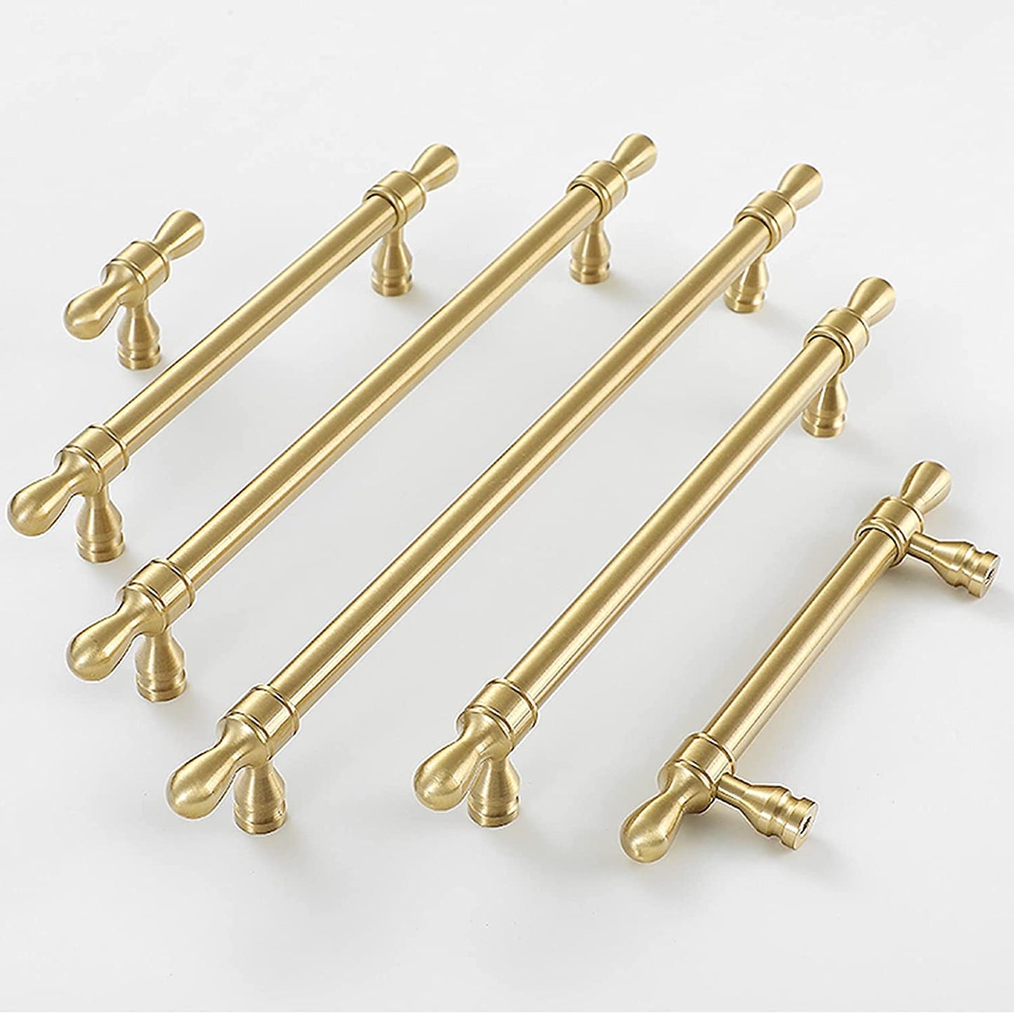 Comforsyco Classic Gold Zinc Alloy Cabinet Pulls for Drawers and Dressers