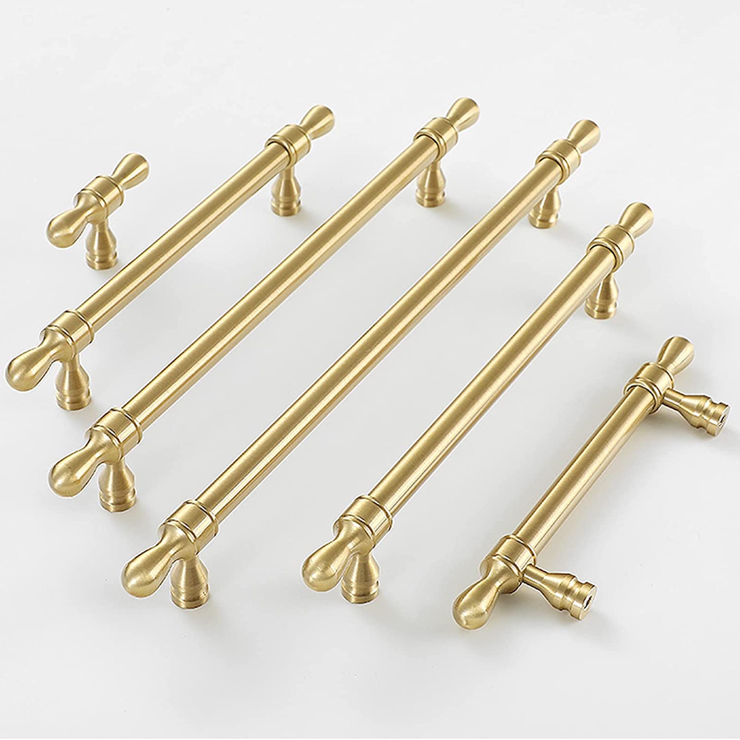 Comforsyco Classic Gold Zinc Alloy Cabinet Pulls for Drawers and Dressers