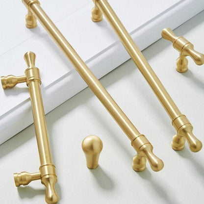 Comforsyco Classic Gold Zinc Alloy Cabinet Pulls for Drawers and Dressers