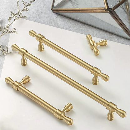 Comforsyco Classic Gold Zinc Alloy Cabinet Pulls for Drawers and Dressers