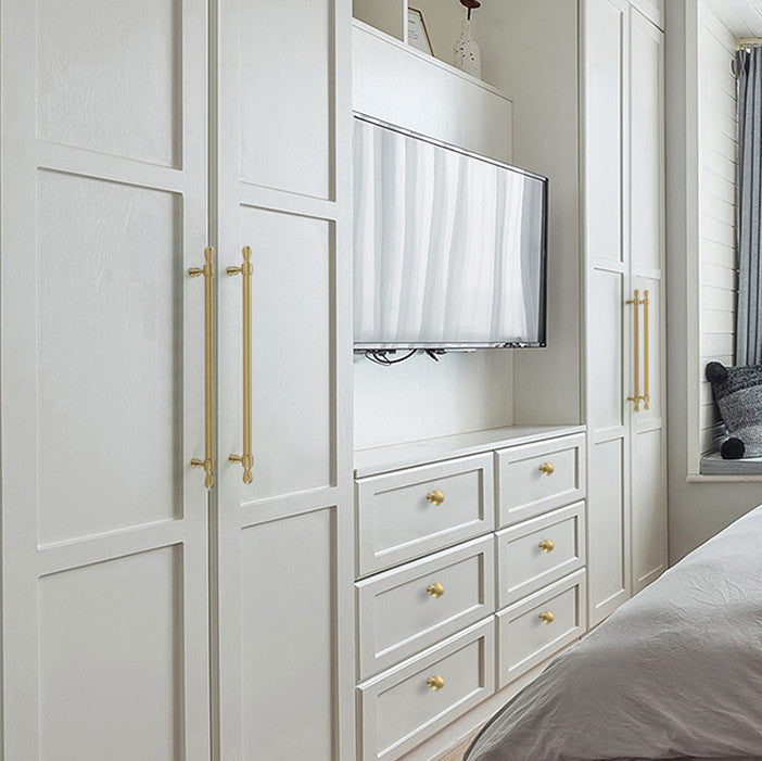 Comforsyco Classic Gold Zinc Alloy Cabinet Pulls for Drawers and Dressers