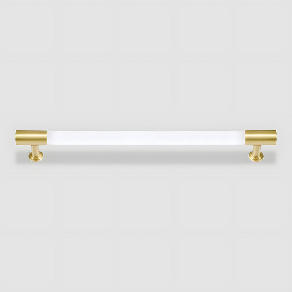 Comforsyco Clear Acrylic Cabinet Handles with Gold Brass Accents