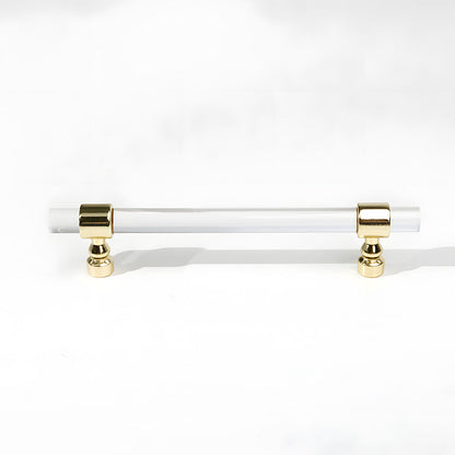 Comforsyco Clear Acrylic Cabinet Pulls and Knobs, Gold / Silver Options