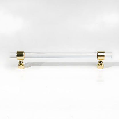 Comforsyco Clear Acrylic Cabinet Pulls and Knobs, Gold / Silver Options
