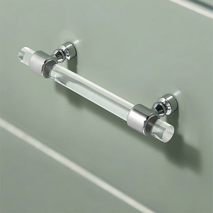 Comforsyco Clear Acrylic Cabinet Pulls and Knobs, Gold / Silver Options