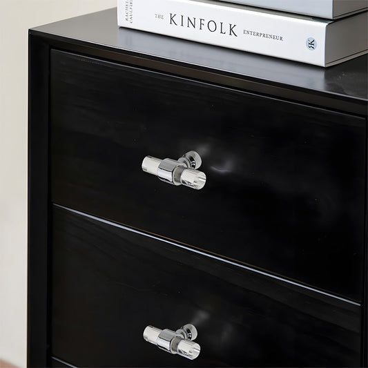 Comforsyco Clear Acrylic Cabinet Pulls and Knobs, Gold / Silver Options