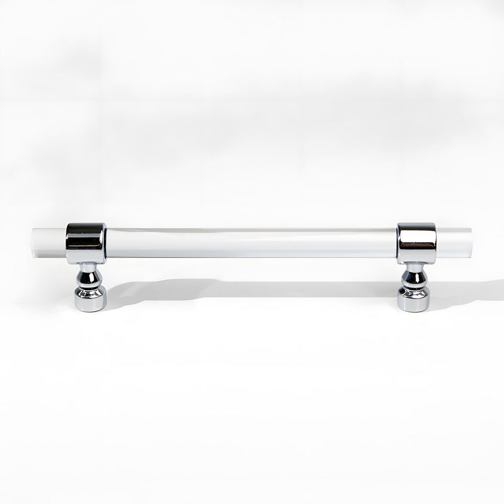 Comforsyco Clear Acrylic Cabinet Pulls and Knobs, Gold / Silver Options