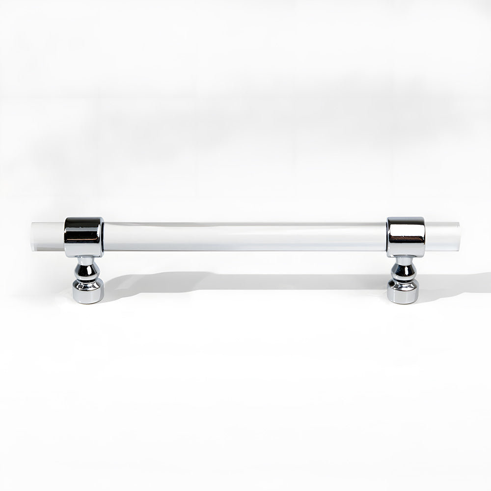 Comforsyco Clear Acrylic Cabinet Pulls and Knobs, Gold / Silver Options