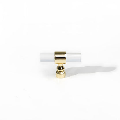 Comforsyco Clear Acrylic Cabinet Pulls and Knobs, Gold / Silver Options