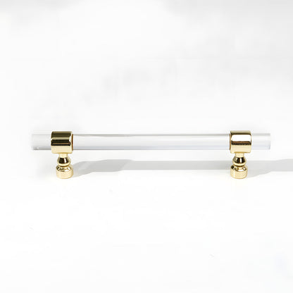 Comforsyco Clear Acrylic Cabinet Pulls and Knobs, Gold / Silver Options