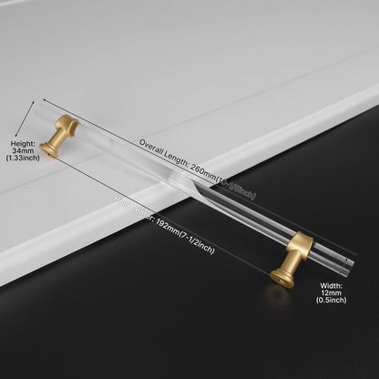 Comforsyco Clear Acrylic Cabinet Pulls and T-Bar Knobs