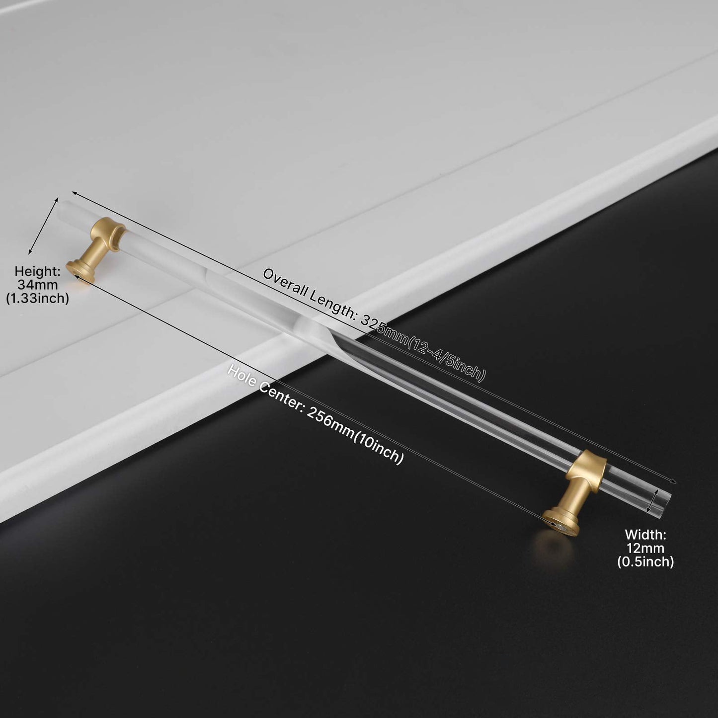 Comforsyco Clear Acrylic Cabinet Pulls and T-Bar Knobs