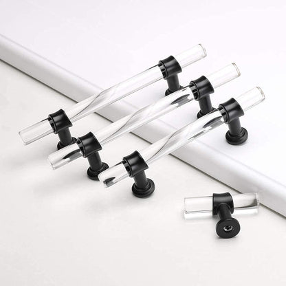 Comforsyco Clear Acrylic Cabinet Pulls and T-Bar Knobs