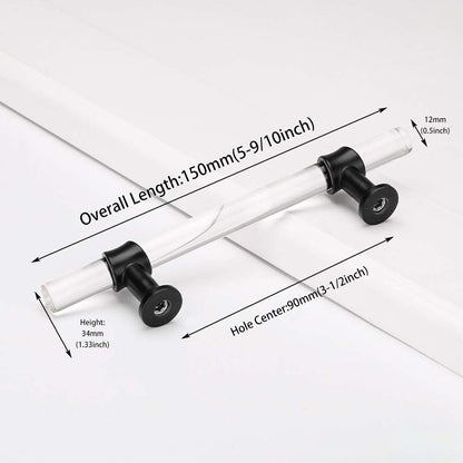 Comforsyco Clear Acrylic Cabinet Pulls and T-Bar Knobs
