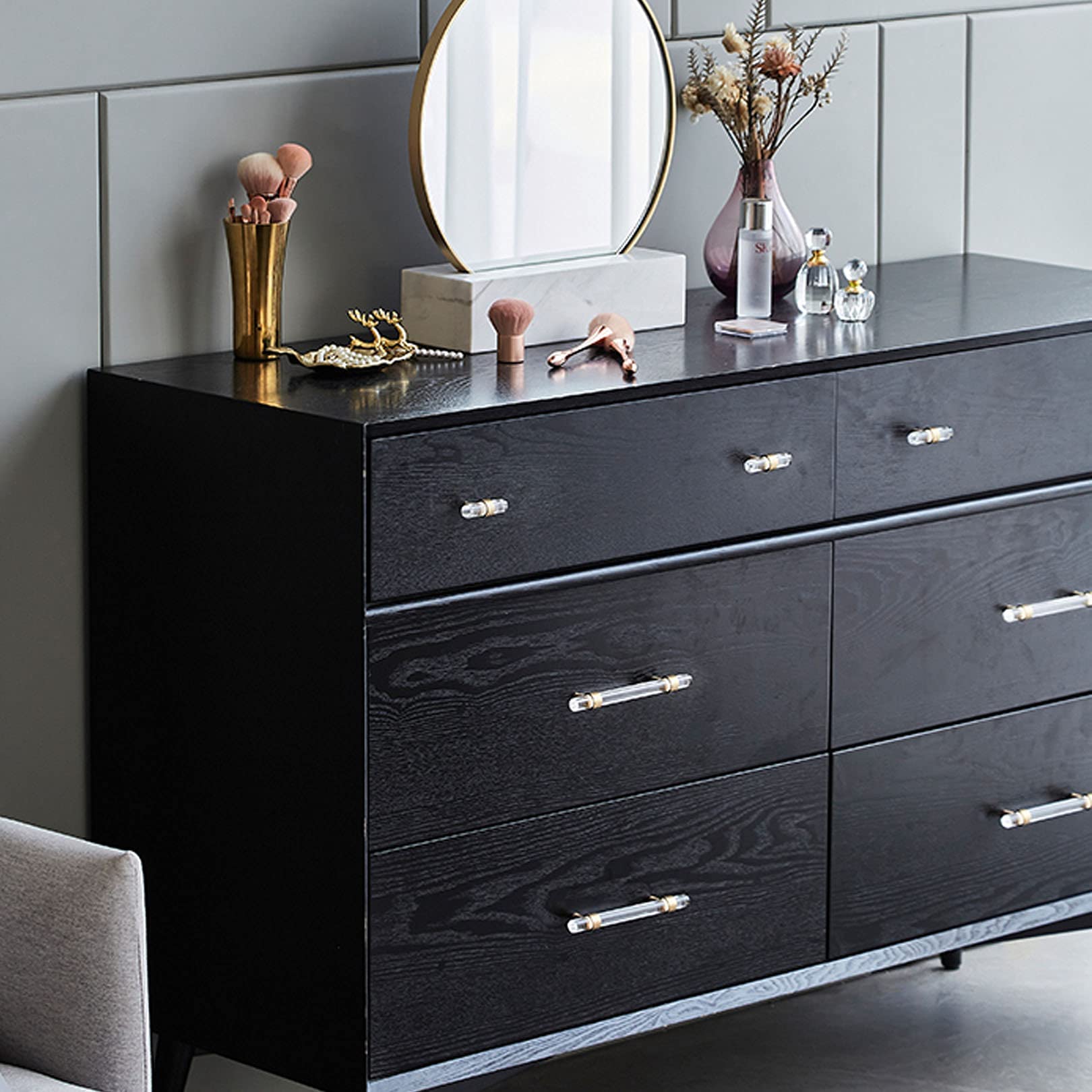 Comforsyco Clear Acrylic Cabinet Pulls and T-Bar Knobs